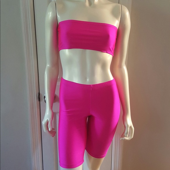 Neon pink biker set - Picture 2 of 2